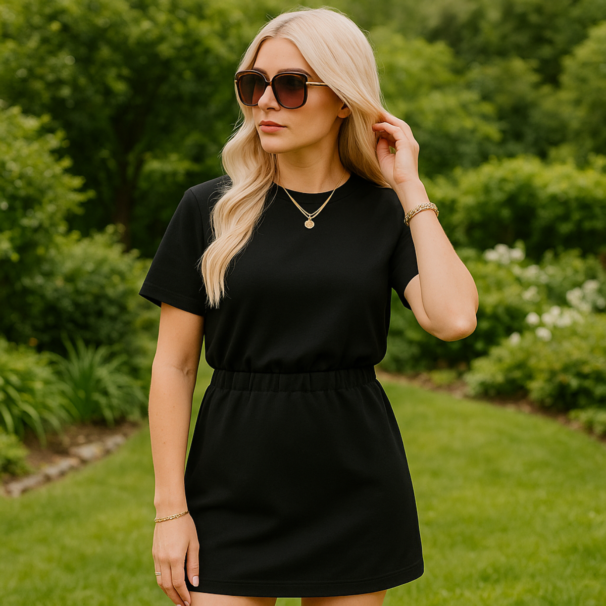 Getailleerde T-shirt Dress